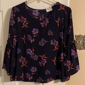 Floral long sleeve top